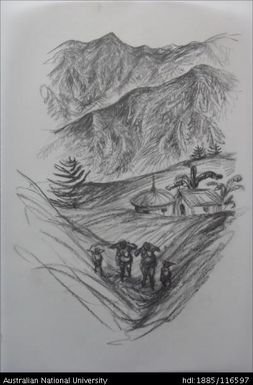 untitled [mountains, garden, women]