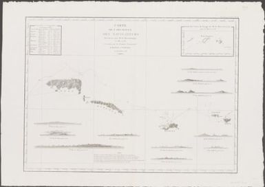 Carte de l'Archipel des Navigateurs : découvert par M. de Bougainville en Mai 1768, et reconnu par les frégates françaises la Boussole et l'Astrolabe en Decembre 1787 / ecrit par Hérault
