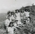 The elder pupils of the Girls's boarding school on a walk in Fare Rau Ape