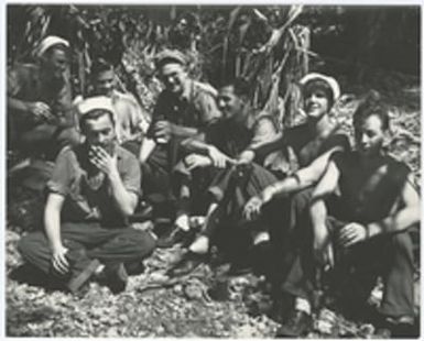 [Servicemen relaxing on Mogmog Island]