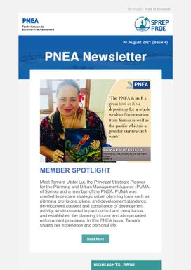 Pacific Network for Environmental Assessment (PNEA) newletter. Issue 4. August 2021