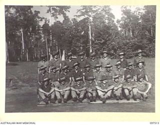 TOROKINA, BOUGAINVILLE. 1945-10-05. MEMBERS OF 5 PLATOON, HEADQUARTERS COMPANY (PIONEERS), 57/60 INFANTRY BATTALION, 15 INFANTRY BRIGADE