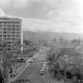 United States, view of street and landscape of Honolulu