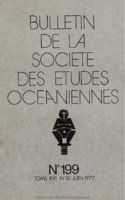 Bulletin de la Société des Études Océaniennes numéro 199