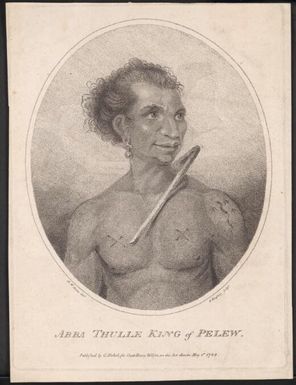 Abba Thulle, king of Pelew / A.W. Devis delt.; H. Kingsbury sculpt