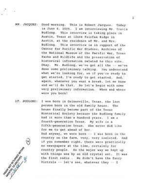 Oral History Interview with Travis Budlong, June 6, 2005