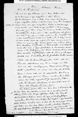 Undated letter from Parakaia Te Pouepa to McLean and Governor Browne