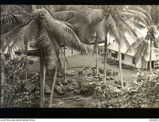 Morobe, New Guinea. 1943-08-15. Looking down at the shore end of the jetty. Morobe was the junction for troops and supplies bound for Nassau Bay and Tambu Bay