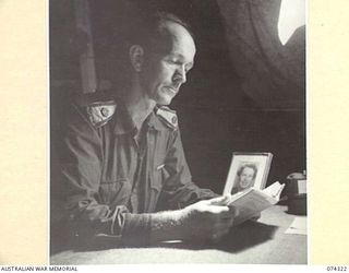 BULOLO, NEW GUINEA. 1944-07. NX70328 CHAPLAIN B.C. ARCHBOLD, MC, HEADQUARTERS, 11TH DIVISION