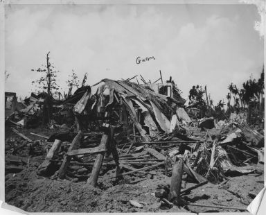 Japanese warehouse destroyed after Marine artillery fire