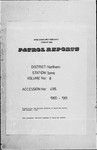 Patrol Reports. Northern District, Ioma, 1960 - 1961