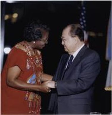 Clara Adams-Ender and Senator Daniel Inouye
