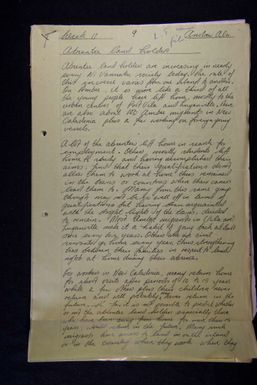 Absent land holders, Land registration, Re-settlement of Wallisians in Forari (?)