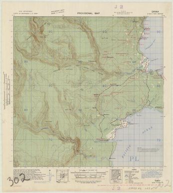 New Britain, provisional map (Drina , overprinted)