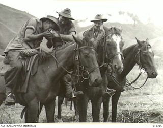 Wau-Mubo Area. This Transport Unit carries stores to men at forward areas over some of the roughest country in New Guinea. Pictured are: VX9552 Sergeant David Hutchins, 2/6th Battalion, of ..