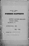 Patrol Reports. Eastern Highlands District, Goroka, 1965 - 1966