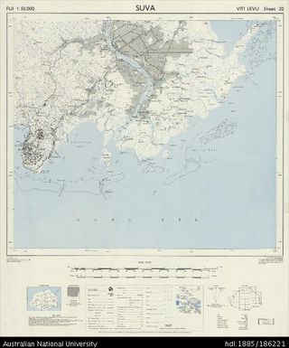 Fiji, Viti Levu, Suva, Series: X754, Sheet 20, 1958, 1:50 000