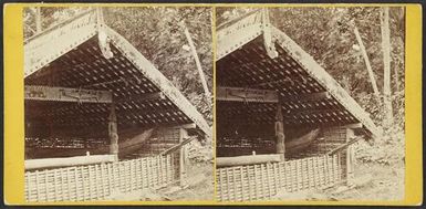 Carvings in Canoe Shed, near Cape Recherché, San Christoval [Christobal], Solomon Group