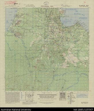Papua New Guinea, New Britain, Blanche Bay, Provisional map, Sheet B56/2, 1944, 1:63 360