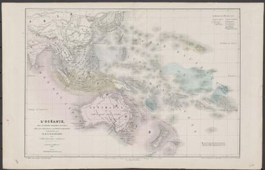 L'ocʹeanie, avec la partie adjacente de l'Asie, selon nos connaissances actuelles de sa gʹeographie / carte dressʹee par M. J-H. Schnitzler pour l'Atlas historique et pittoresque