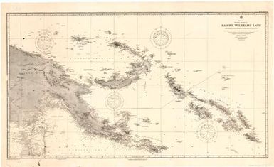 [German nautical charts of German New Guinea, Micronesia, Samoa and Kiautschou]: S-Stiller Ozean. Neu Guinea. Östlicher Teil. Kaiser Wilhelms Land. Bismarck Archipel & Salomon Inseln. (Sheet 100)