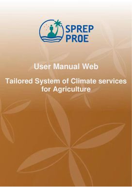 User Manual Web - Tailored System of Climate Services for Agriculture