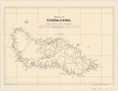 District of Guadalcanal, British Solomon Islands Protectorate / compiled by Lands Department