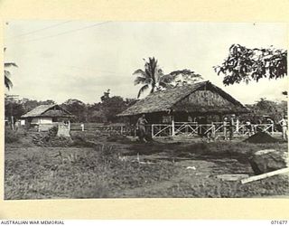 LAE, NEW GUINEA. 1944-03-25. THE POST OFFICE AND THE CAMP COMMANDANT'S ENQUIRY OFFICE AT HEADQUARTERS LAE BASE SUB-AREA
