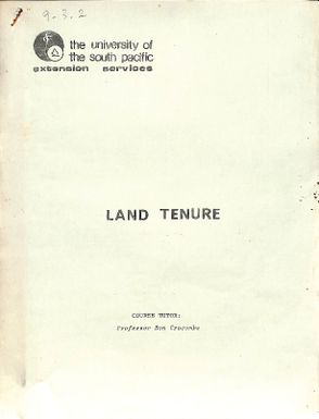 Land tenure course outline