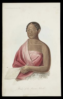 Artist unknown :Woman of the Samoan Islands. London, H. Balliere, 1848