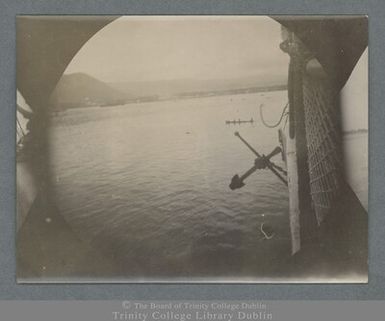 Photograph of Apia Bay, Samoa with Mount Vaea in the background