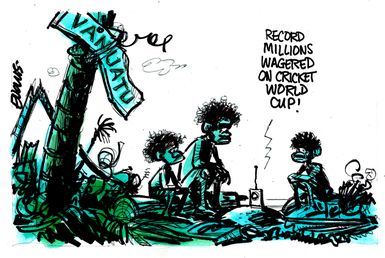 Evans, Malcolm Paul, 1945- :Millions wagered on World Cup. 25 March 2015