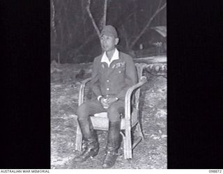 SAMANSO ISLAND, SOLOMON ISLANDS. 1945-11-13. LIEUTENANT-GENERAL M. KANDA, COMMANDER JAPANESE 17TH ARMY. HIGH RANKING JAPANESE OFFICERS WERE DETAINED IN A CONCENTRATION AREA ON THE ISLAND AFTER THE ..