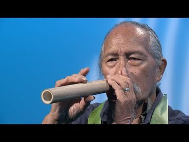 Calvin Hoe Performs an Oli Kahea on the Hawaiian Nose Flute | PBS HAWAIʻI