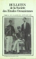 Bulletin de la Société des Études Océaniennes numéro 192