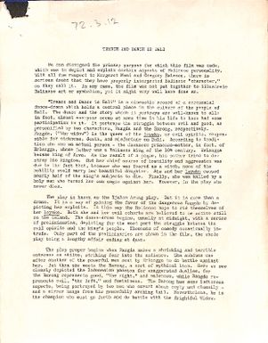 Trance and dance in Bali