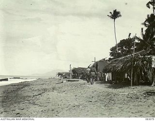 BABIANG, NEW GUINEA. 1944-11-06. THE SQUADRON HQ, 2/10 COMMANDO SQN SITUATED APPROXIMATELY 30 MILES FROM AITAPE