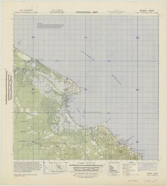 Provisional map, northeast New Guinea: Nubia East (Sheet Nubia East)