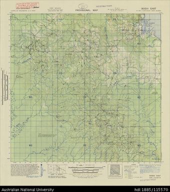 Papua New Guinea, Northeast New Guinea, Bogia East, Provisional map, Sheet B55/1, 1944, 1:63 360