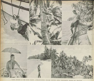 Photographs taken while Johnny Wray was cruising in the South Pacific searching for buried treasure