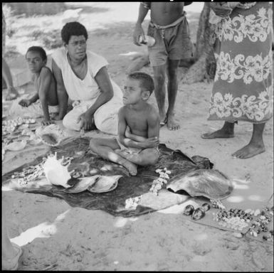 Young Fijian boy selling sea shells, Mana Island, Fiji, November 1966 / Michael Terry