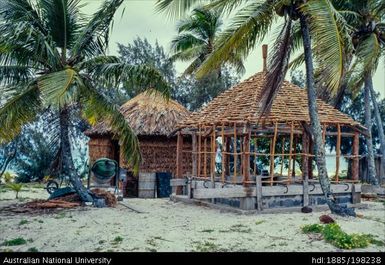 New Caledonia - Ouvéa - traditional thatched building under construction