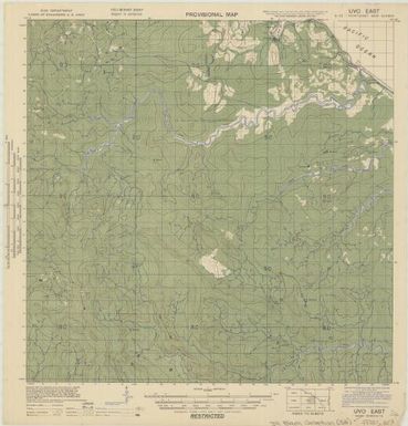 Provisional map, northeast New Guinea: Uvo East (Sheet J.R. Black Map Collection / Item 52)