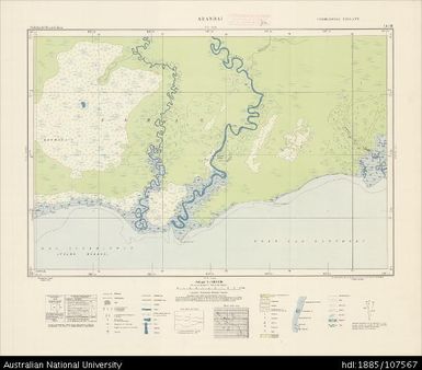 Indonesia, Western New Guinea, Arandai, Series: Nederlands-Nieuw-Guinea, Sheet 11-H, 1956, 1:100 000
