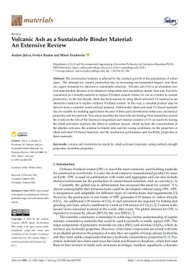 Volcanic Ash as a Sustainable Binder Material: An Extensive Review