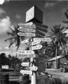 Sign Post on Majuro Atoll in the Marshall Islands Showing Direction and Distance to Numerous Places