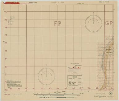 Island of Guam: Uruno Point - Special Air and Gunnery Target Map