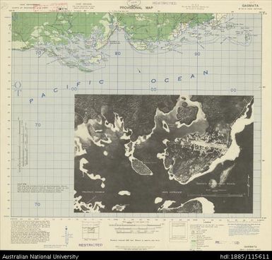 Papua New Guinea, New Britain, Gasmata, Provisional map, Sheet B56/9, 1943, 1:63 360