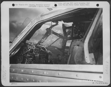 On 27 January 1045, Consolidated B-24 "Liberators" Of The 392Nd Bomb Squadron, 3Oth Bomb Group Took Off From Saipan For A Raid On Iwo Jima. Flak Encountered By The Planes Was Intense And Accurate. One Of The 75Mm Shells Hit This B-24 And Exploded In The (U.S. Air Force Number A70342AC)