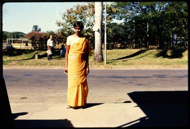 Woman in sari, Lautoka, 1971